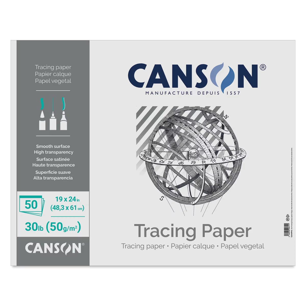 Canson Foundation Tracing Pad  9 x 12 Portrait 50 Sheets