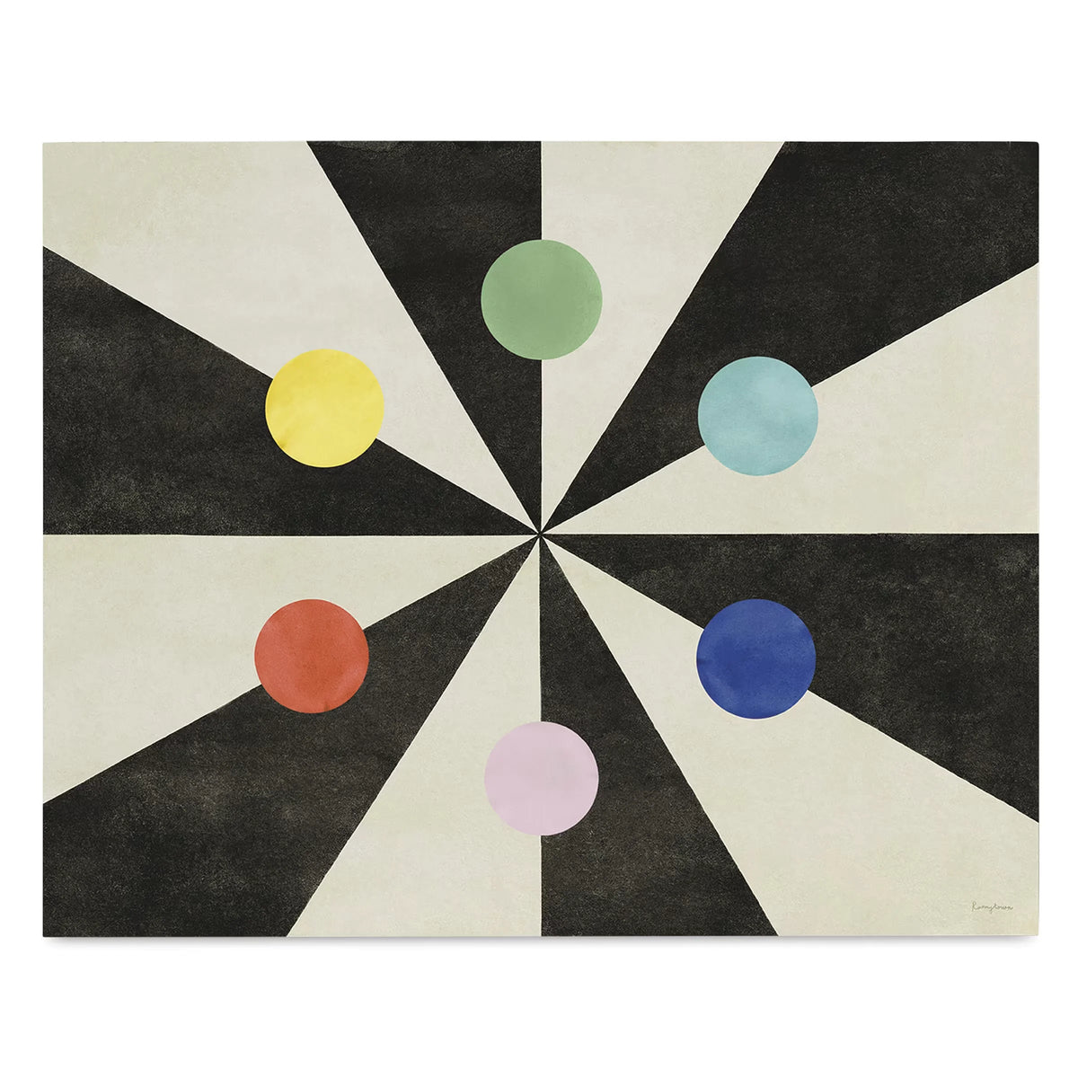 Roomytown Bensons Color Hexagon Fine Art Giclee Print  11 x 14