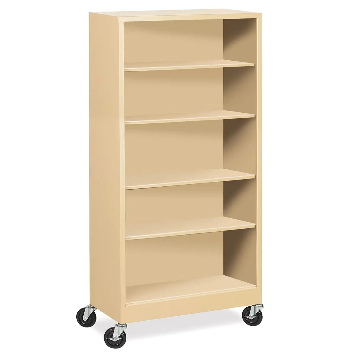Atlantic Metal Mobile Bookcase  36 x 78 x 18 Black