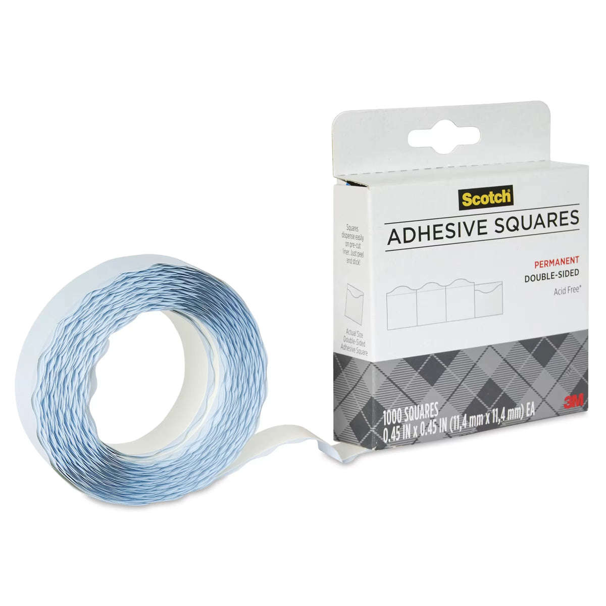 Scotch Permanent Adhesive Squares  Pkg of 1000 045 x 045