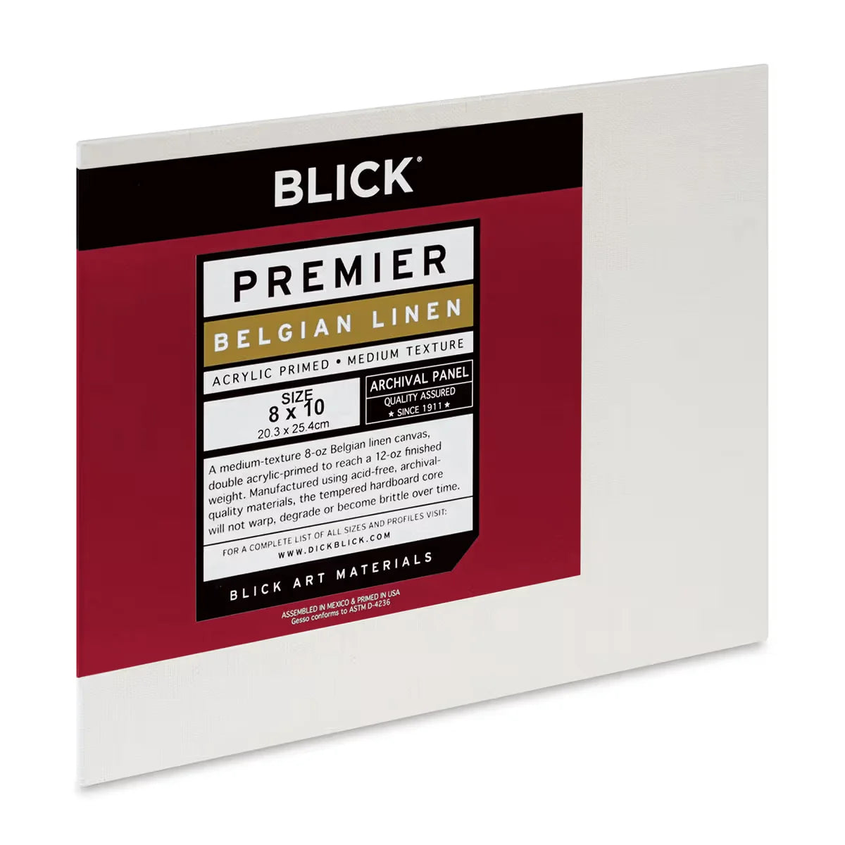 Blick Belgian Linen Archival Panel  8 x 10 Acrylicprimed