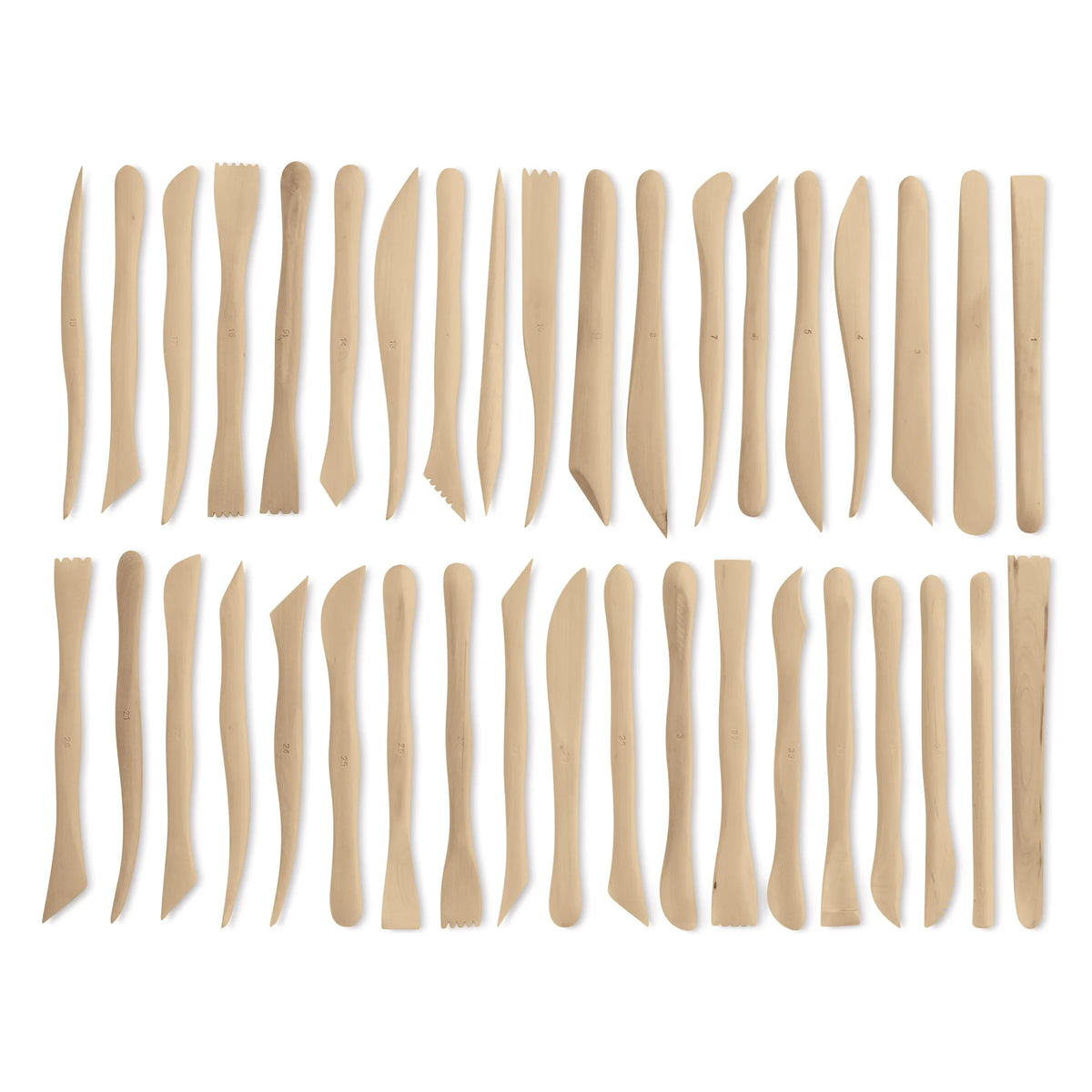 Potters Select Wooden Modeling Tools  Set of 38 6