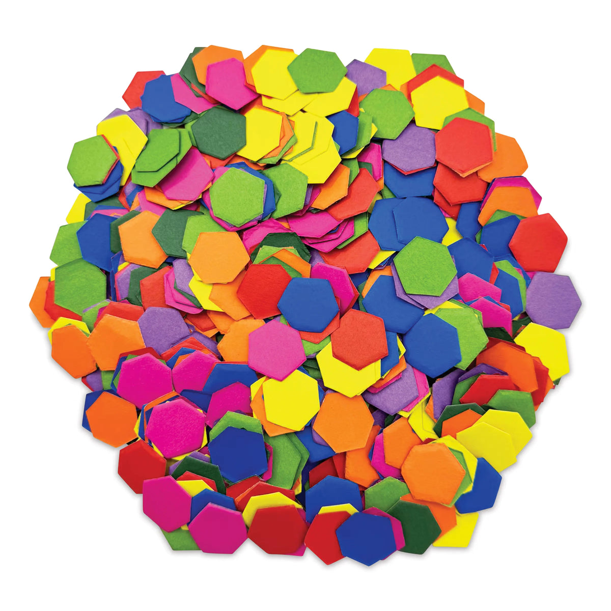 Roylco Mosaic Paper Hexagons  1/2 x 1/2 Assorted Colors Pkg of 2000