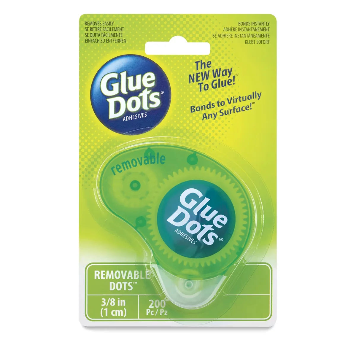 Glue Dots Removable Glue Dots  3/8 Dispenser with 200 preloaded dots