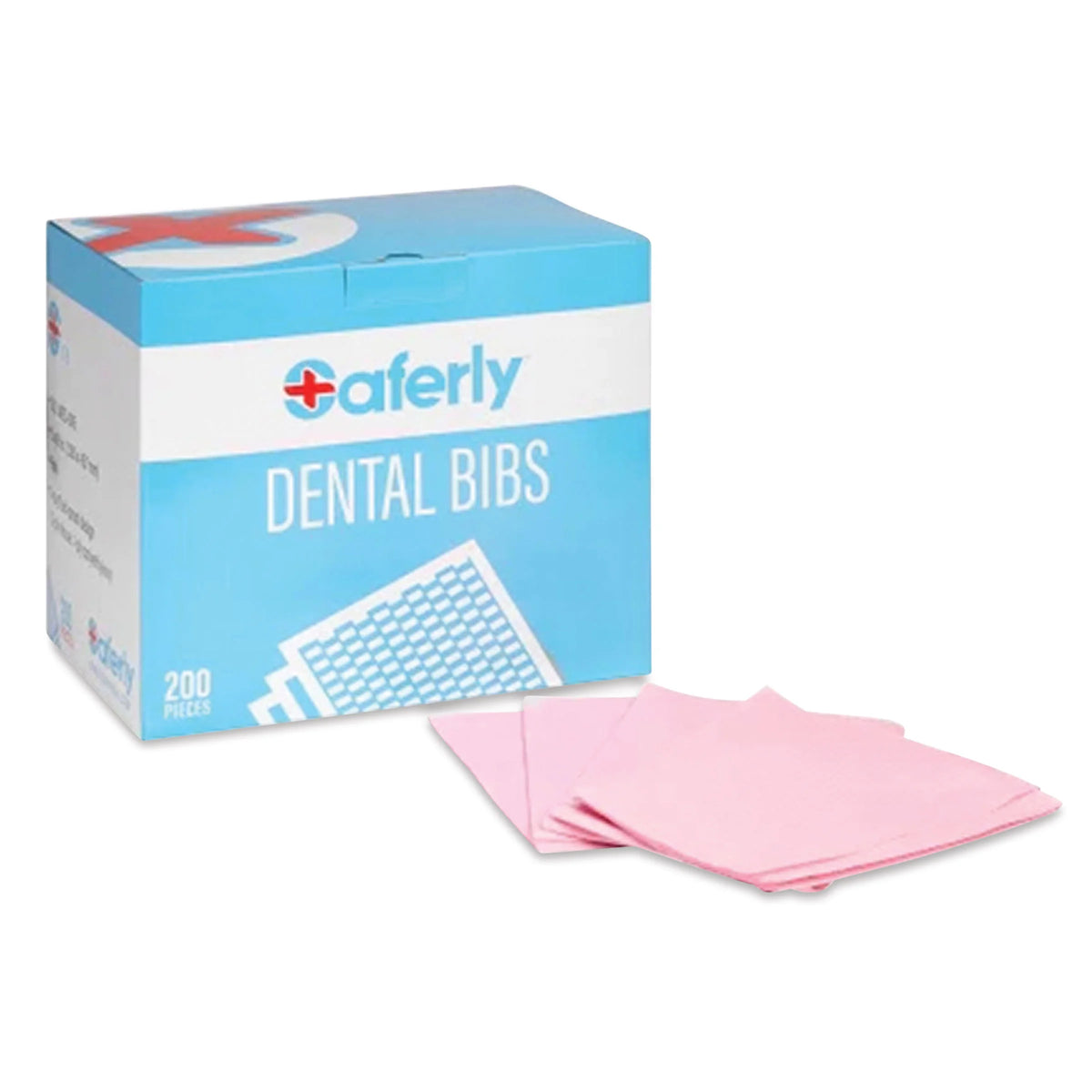 Saferly Medical Dental Bibs  Blue 13 x 18 Pkg of 200