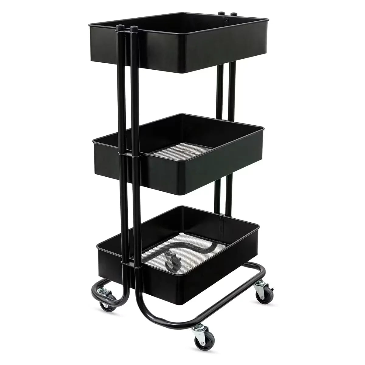 Blick 3Tier Cart  Black 32 H x 141/2 W x 17 D