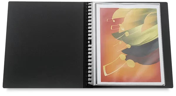 Itoya Art Profolio MultiRing Mini Binder  8 1/2 x 11 Black Portrait