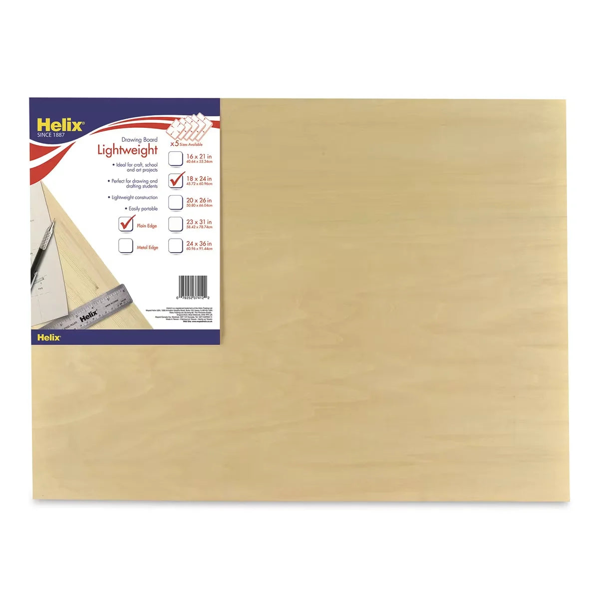 Helix UltraLite Core Plain Edge Board  18 x 24