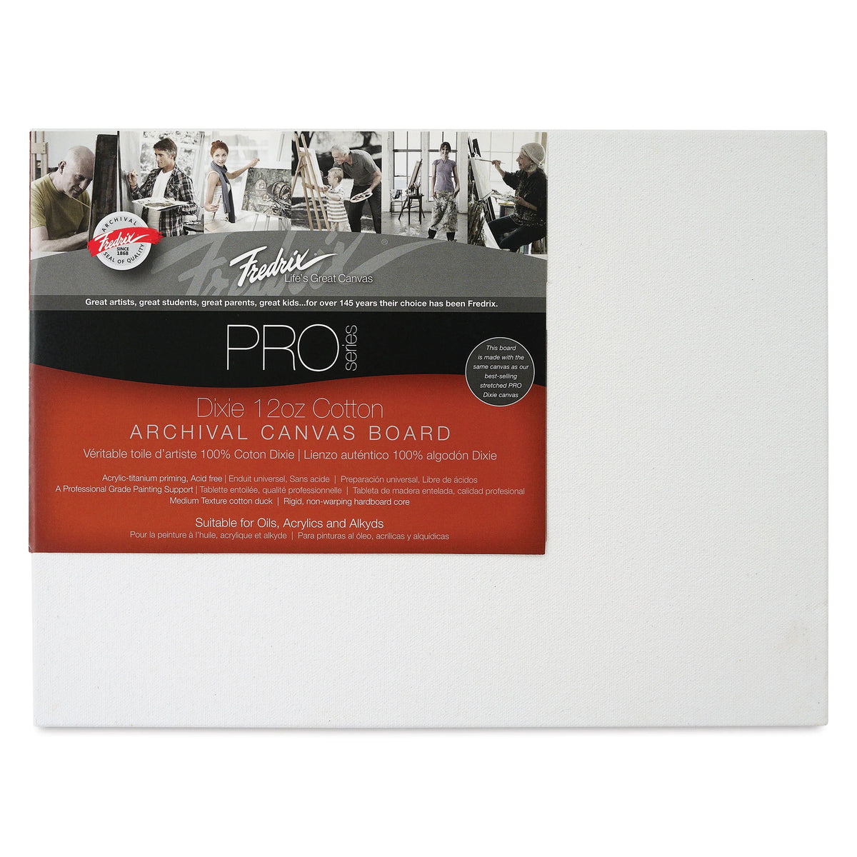 Fredrix Pro Series Dixie Archival Canvas Board  8 x 10