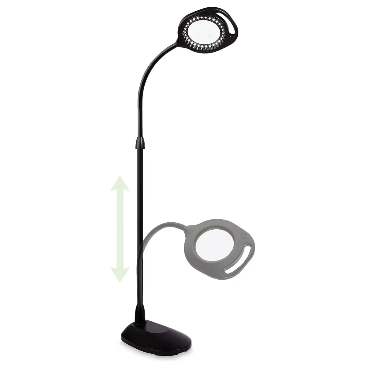 OttLite 2in1 LED Magnifier Floor and Table Lamp  Black
