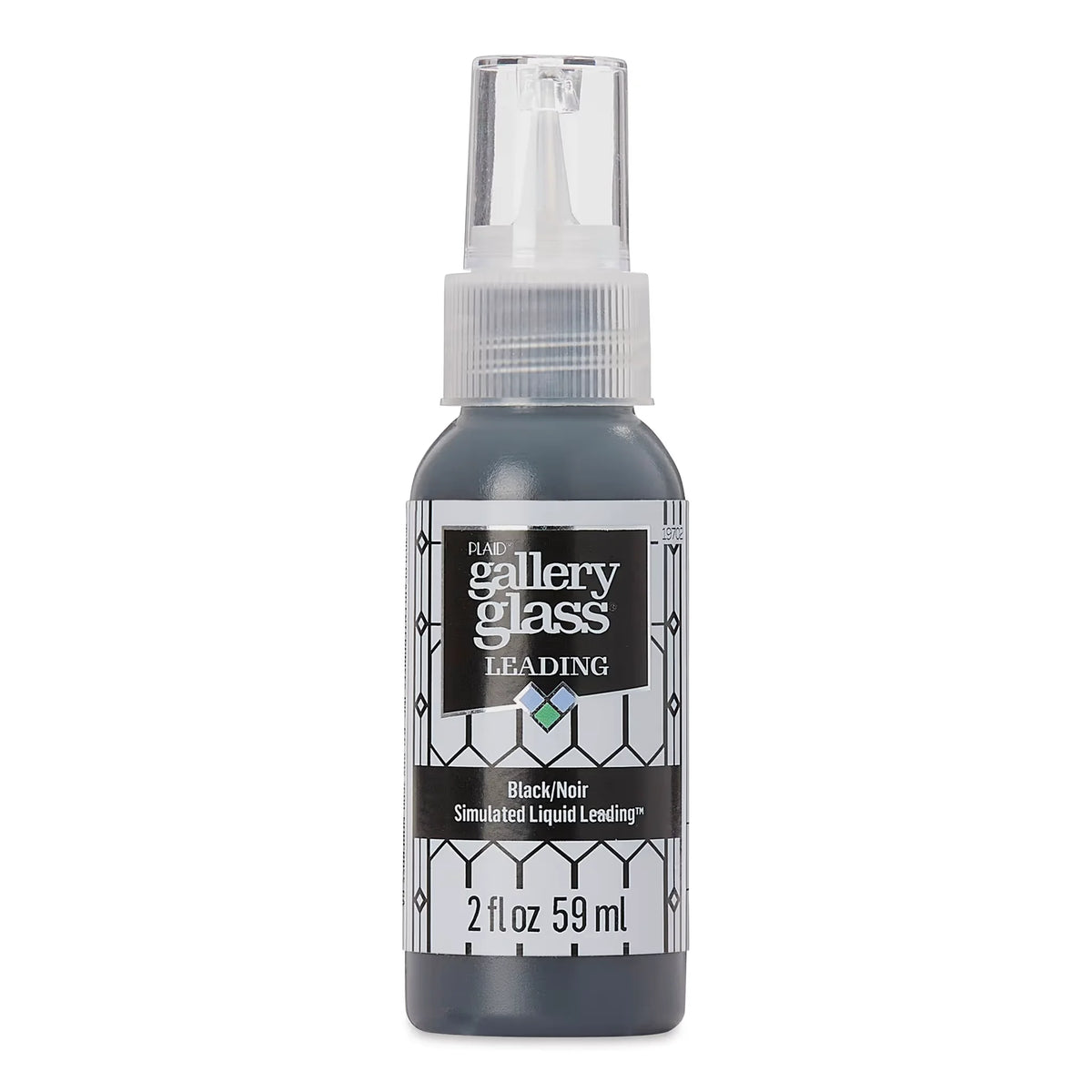 Plaid Gallery Glass Liquid Leading  Black 2 oz Bottle