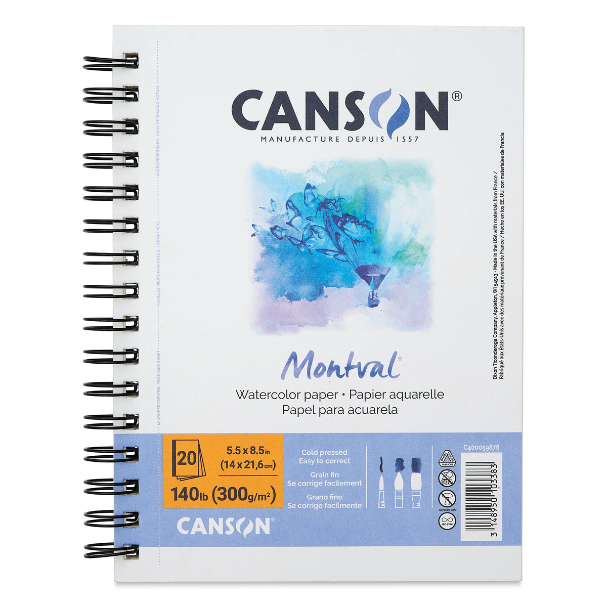 Canson Artist Series Watercolor Book  81/2 x 51/2 20 Sheets