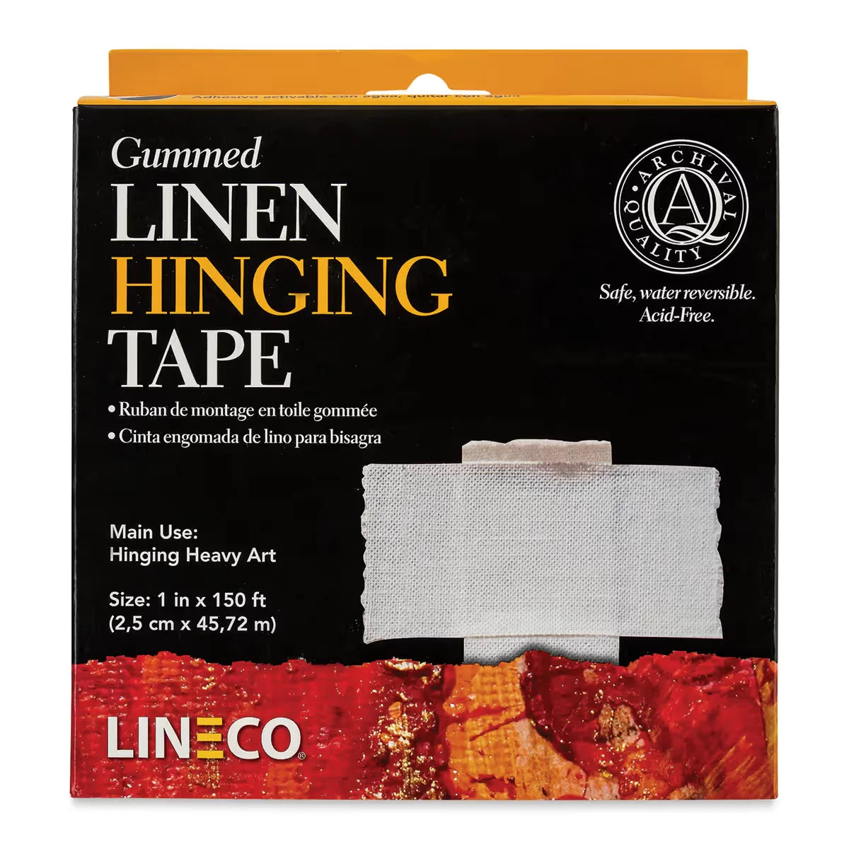 Lineco Gummed Linen Tape  1 x 30 ft White