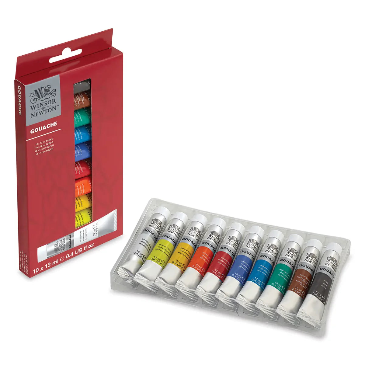 Winsor & Newton Gouache  Set of 10 Assorted Colors 12 ml Tubes