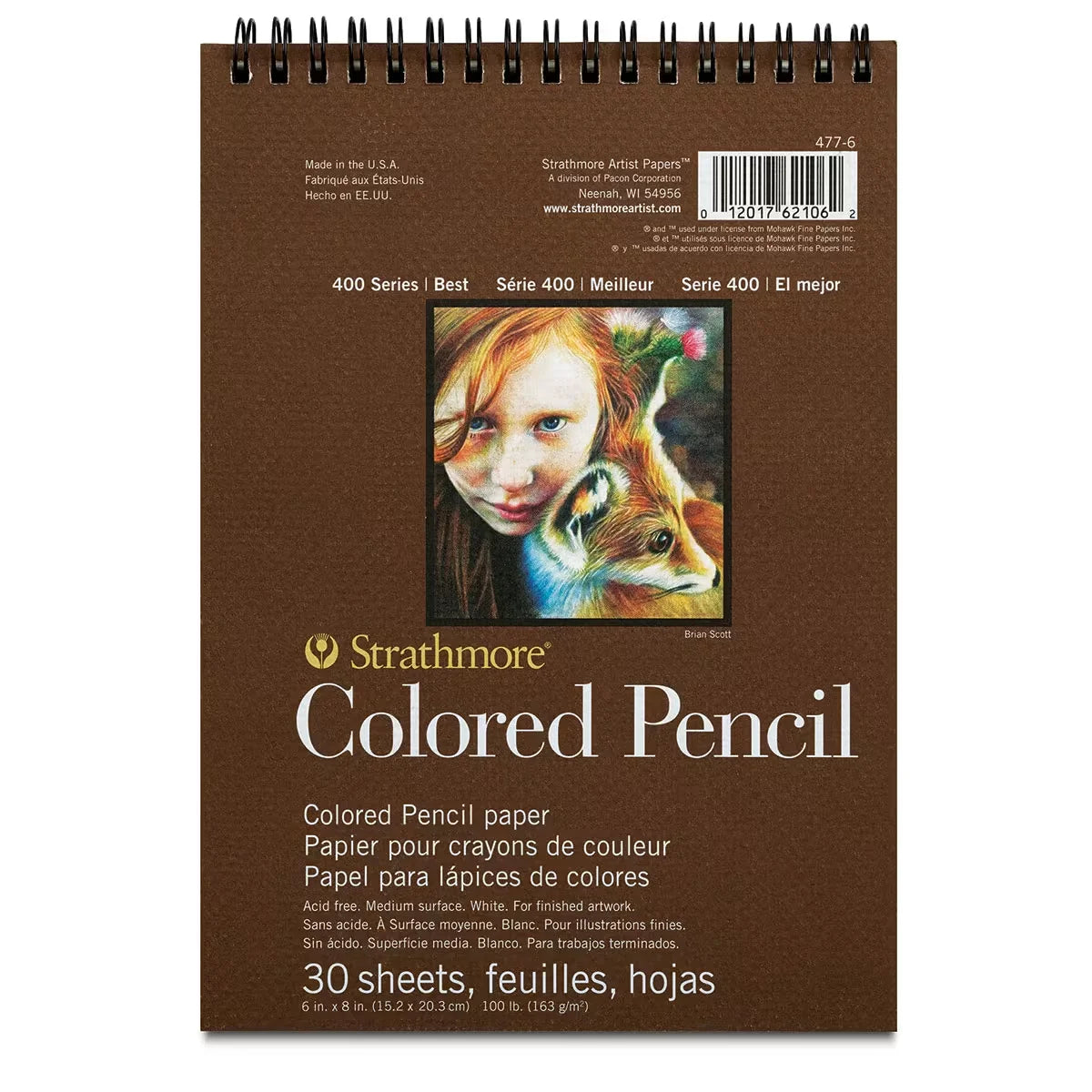 Strathmore 400 Series Colored Pencil Pad  6 x 8 30 Sheets 100 lb