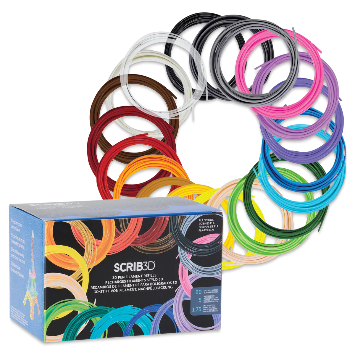Scrib3D PLA Filament Refills  Pkg of 20
