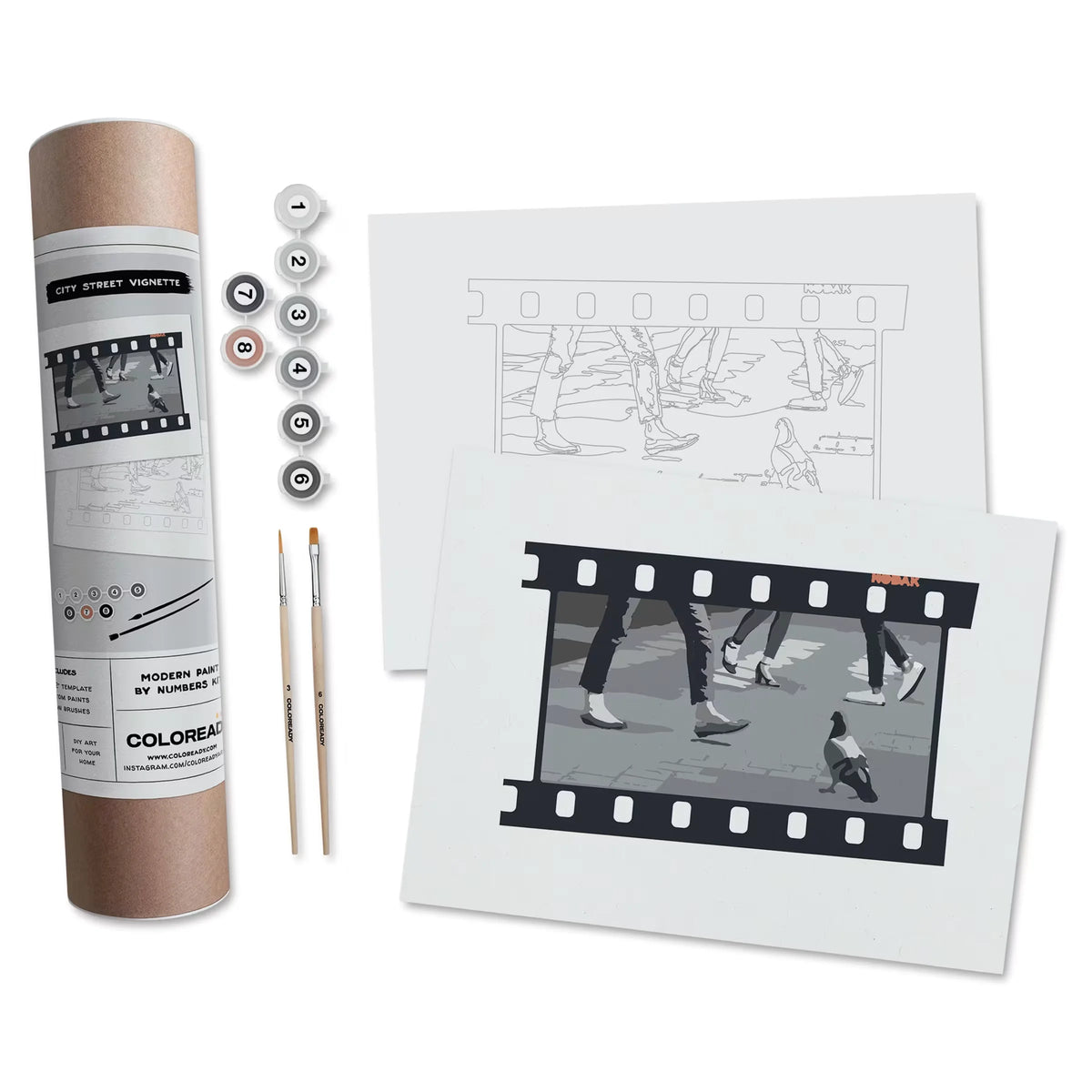 Coloready Paint by Number Kit  City Street Vignette